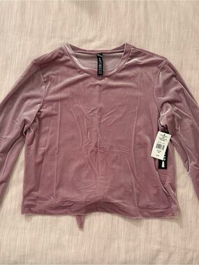 Design Lab Velvet Pink Long Sleeve Top